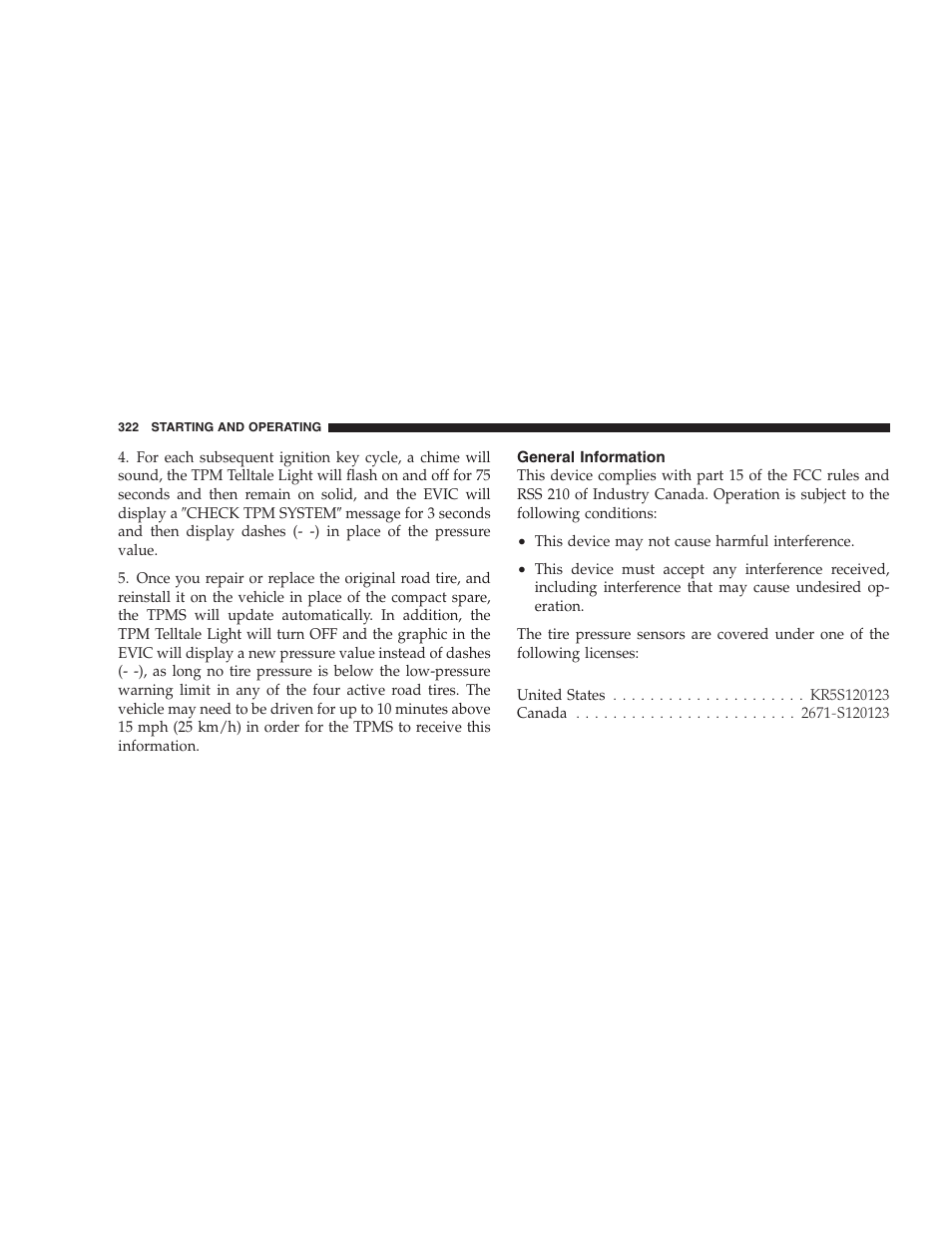 General information | Chrysler 2008 Sebring Sedan User Manual | Page 324 / 494