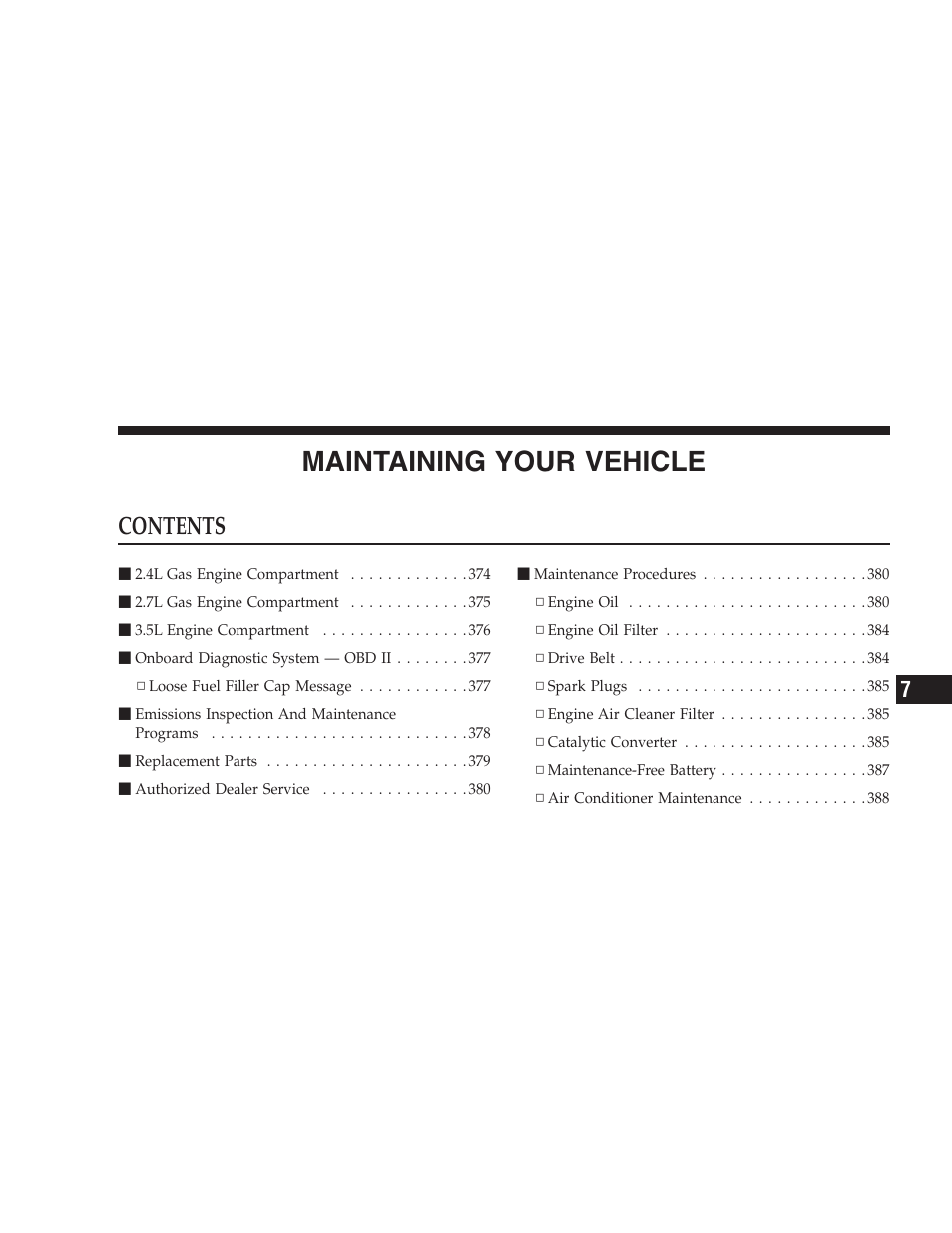 Chrysler 2008 Sebring Sedan User Manual | Page 373 / 494