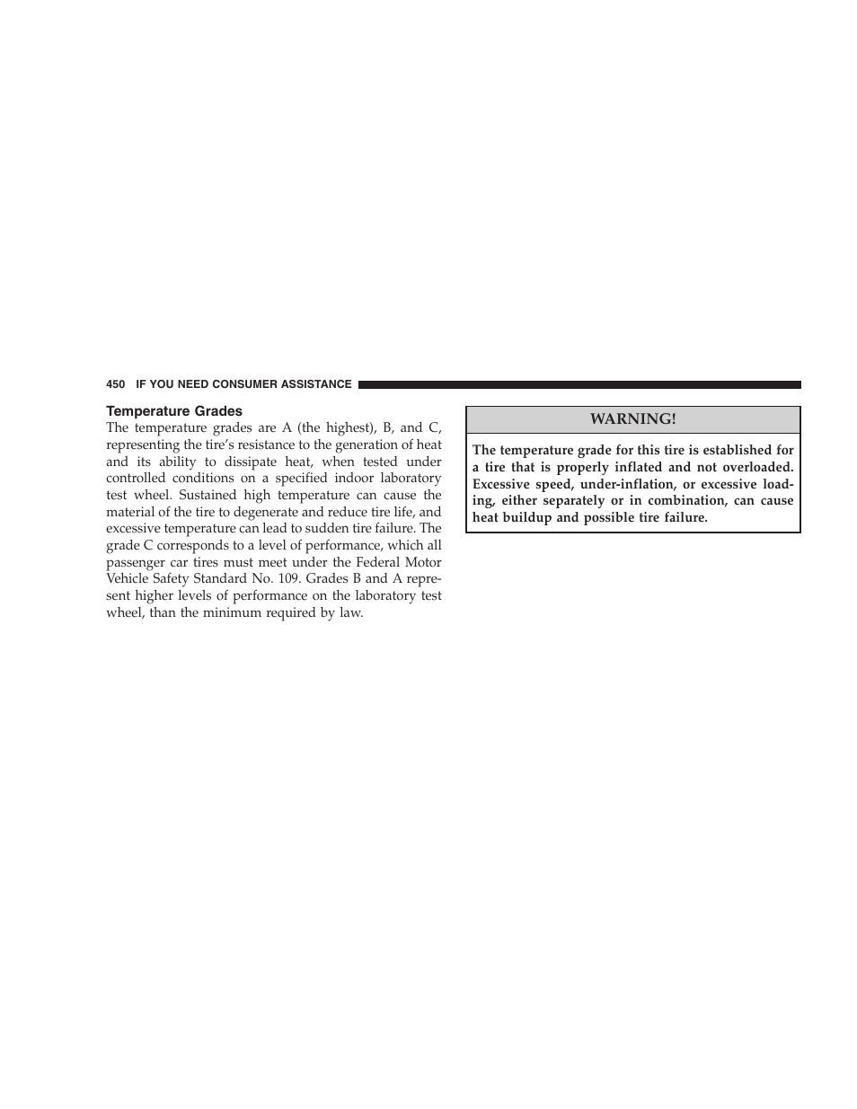 Temperature grades | Chrysler 2008 Sebring Sedan User Manual | Page 452 / 494