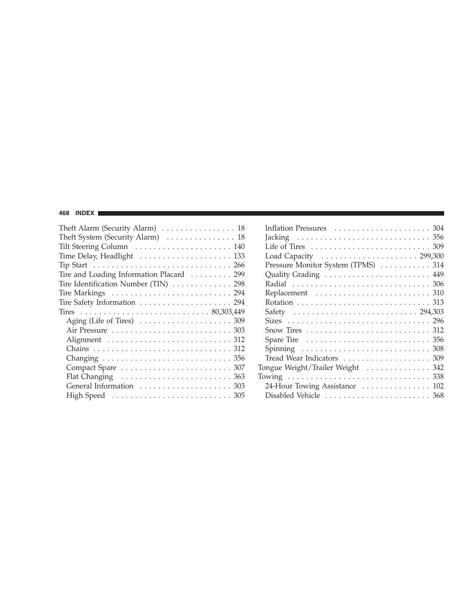 Chrysler 2008 Sebring Sedan User Manual | Page 470 / 494