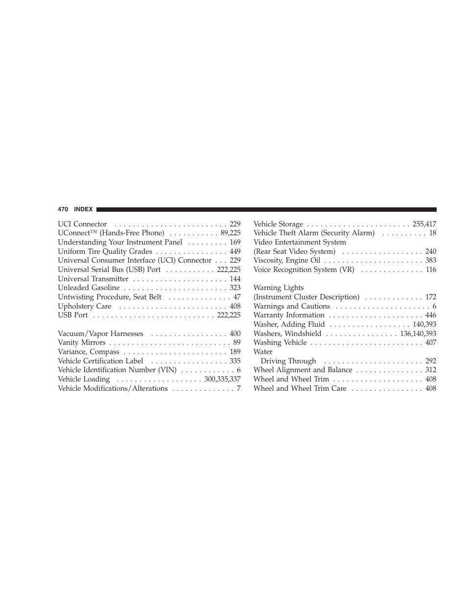 Chrysler 2008 Sebring Sedan User Manual | Page 472 / 494