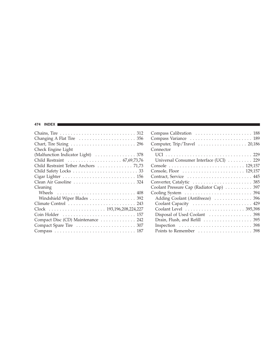 Chrysler 2008 Sebring Sedan User Manual | Page 476 / 494