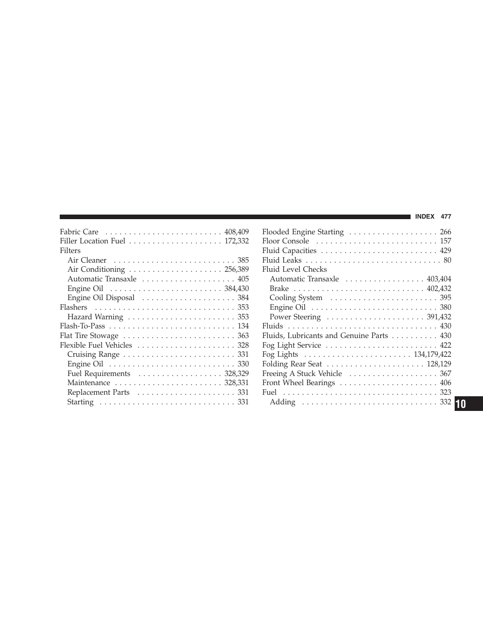 Chrysler 2008 Sebring Sedan User Manual | Page 479 / 494