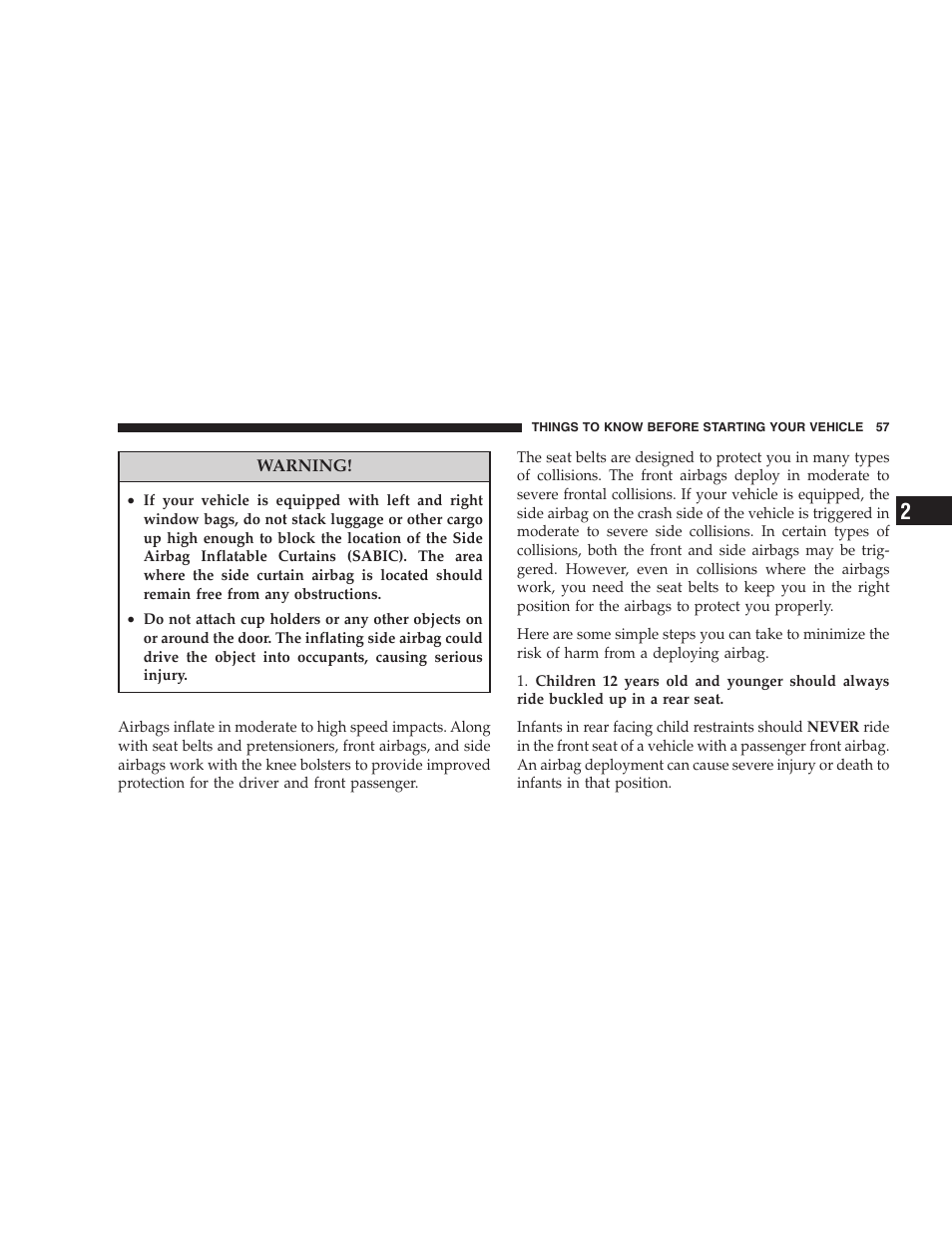 Chrysler 2008 Sebring Sedan User Manual | Page 59 / 494