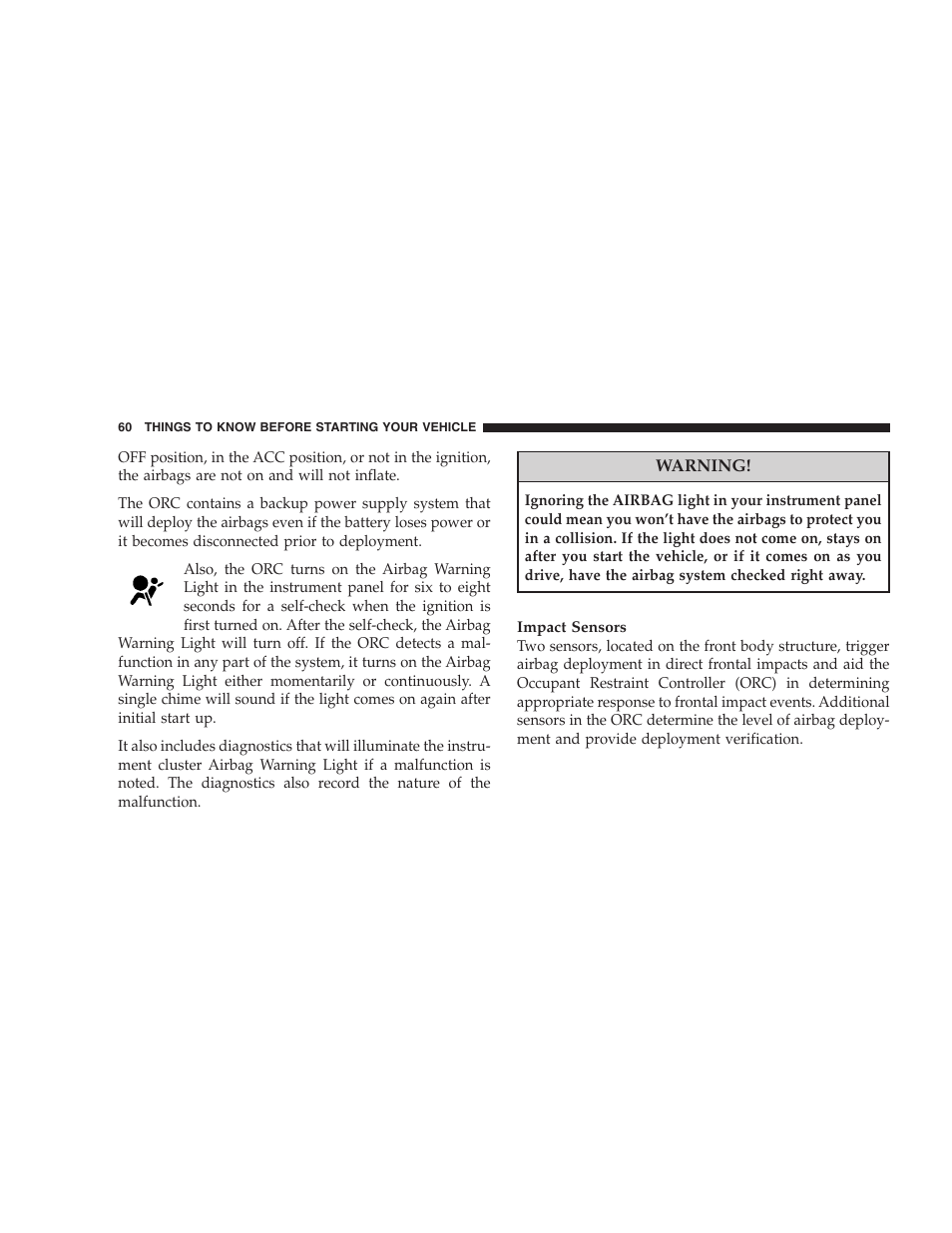 Chrysler 2008 Sebring Sedan User Manual | Page 62 / 494