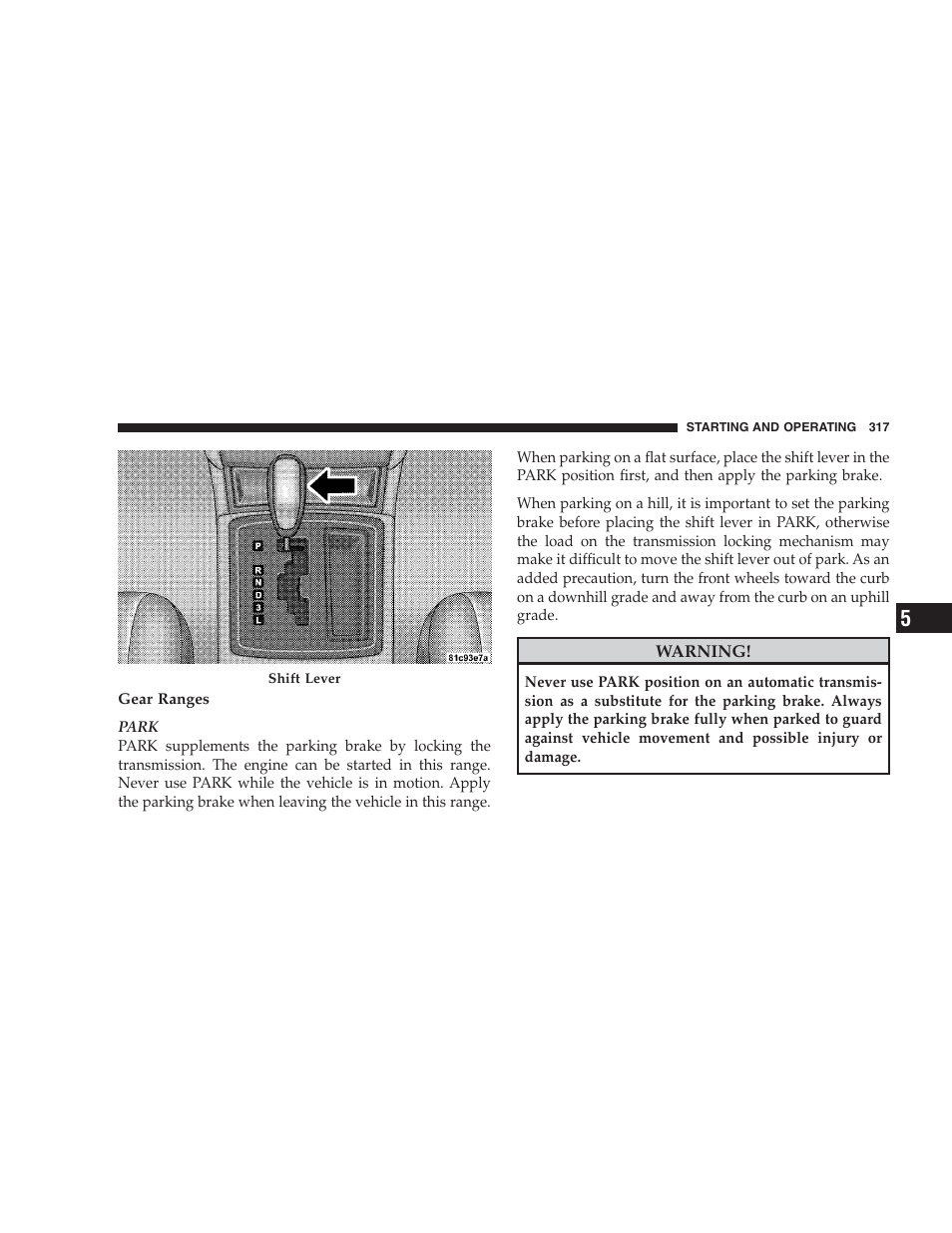 Chrysler 2009 300 - Owner Manual User Manual | Page 319 / 526