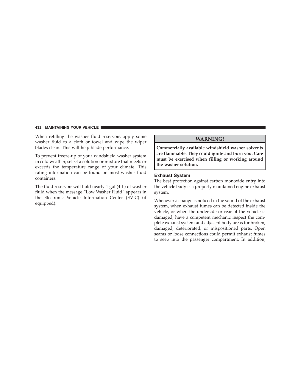 Exhaust system | Chrysler 2009 300 - Owner Manual User Manual | Page 434 / 526