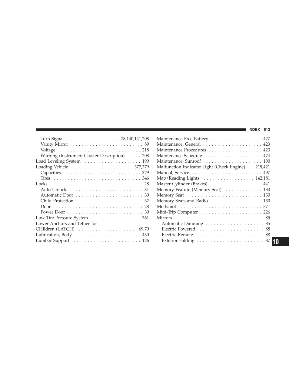 Chrysler 2009 300 - Owner Manual User Manual | Page 515 / 526