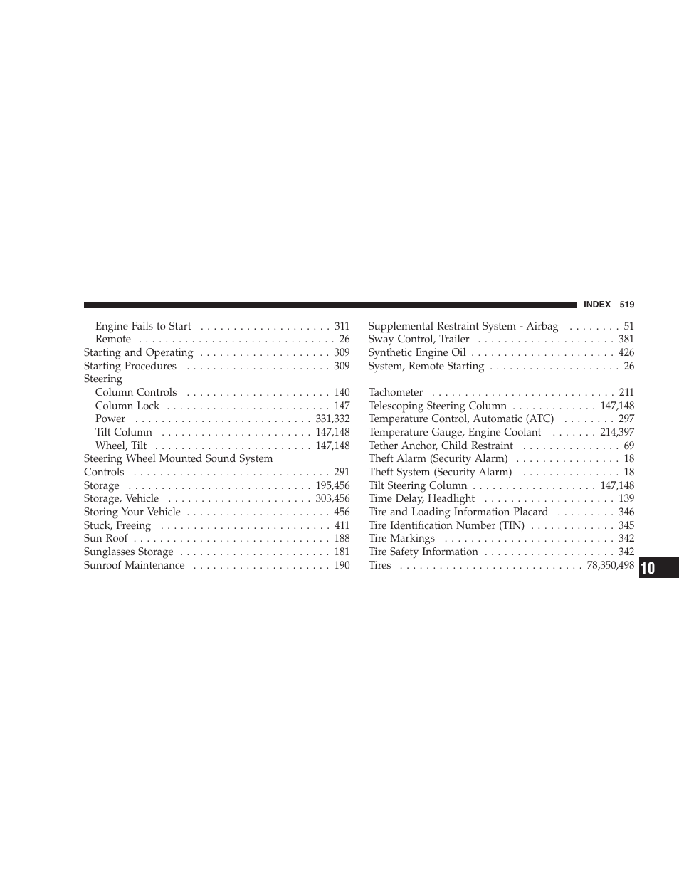 Chrysler 2009 300 - Owner Manual User Manual | Page 521 / 526