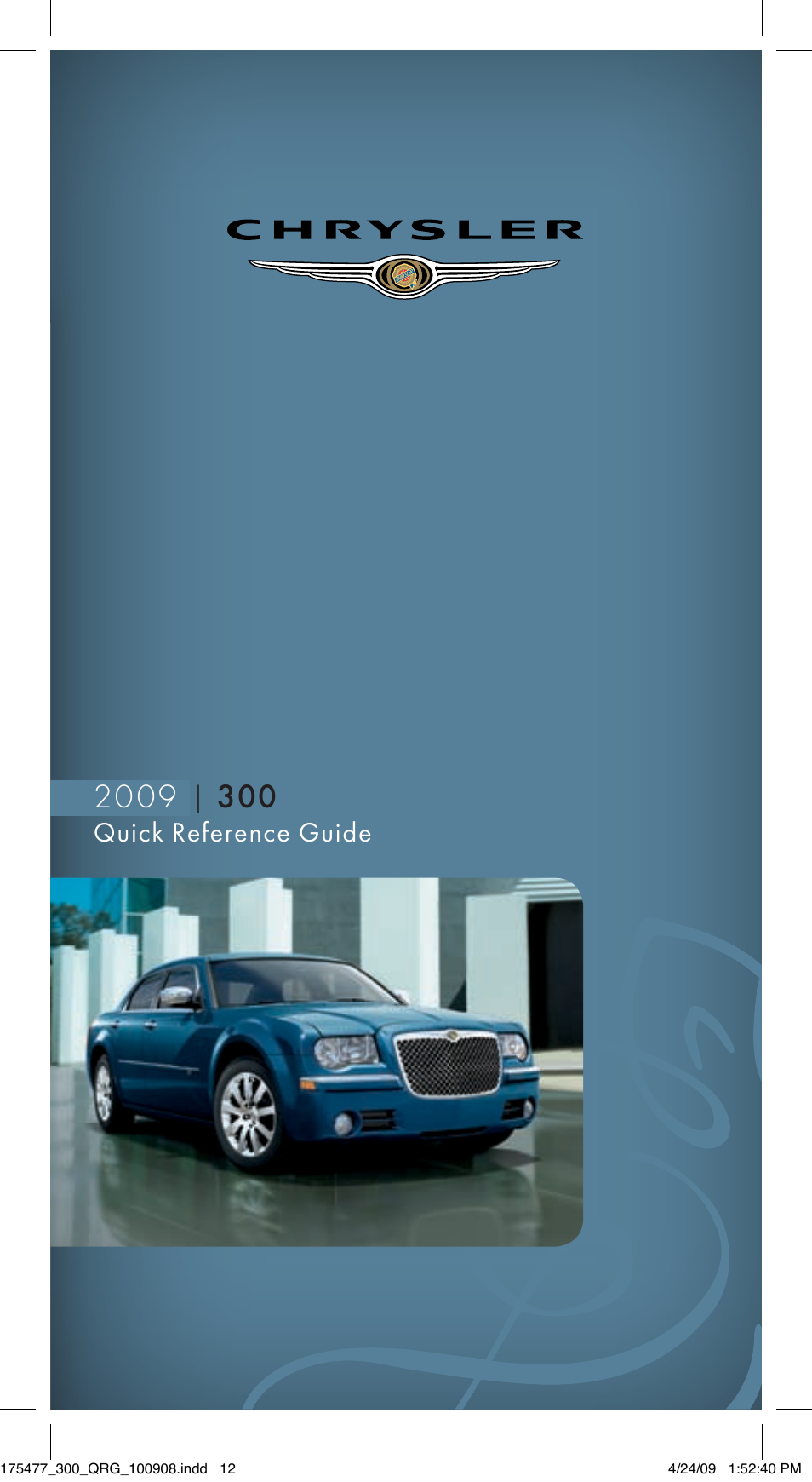 Chrysler 2009 300 - Quick Reference Guide User Manual | 12 pages