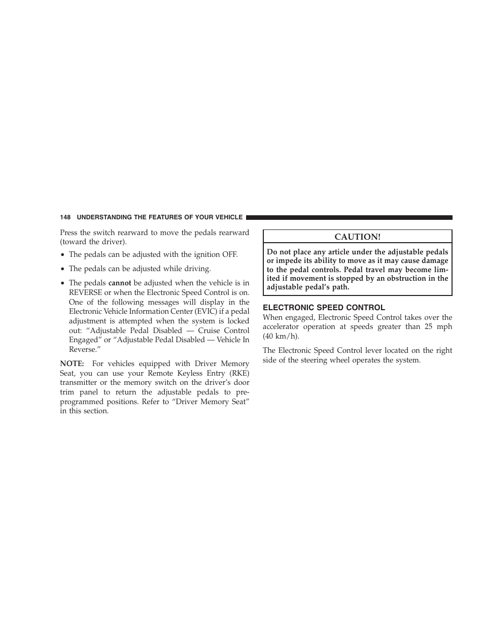 Electronic speed control | Chrysler 2009 300 SRT User Manual | Page 150 / 493