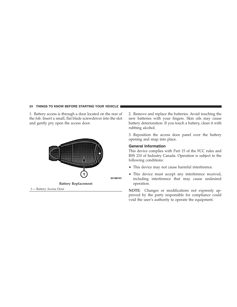 General information | Chrysler 2009 300 SRT User Manual | Page 26 / 493