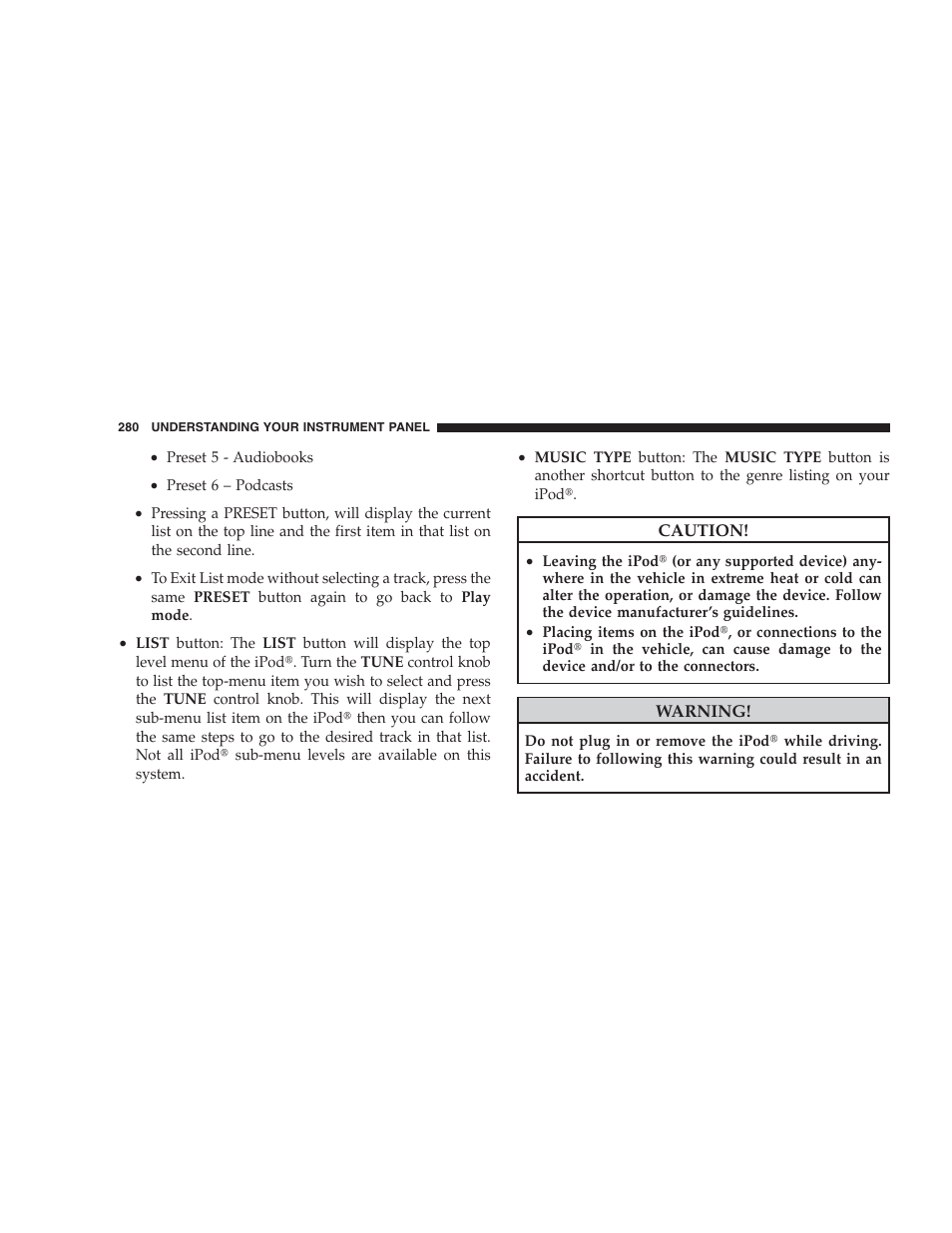 Chrysler 2009 300 SRT User Manual | Page 282 / 493