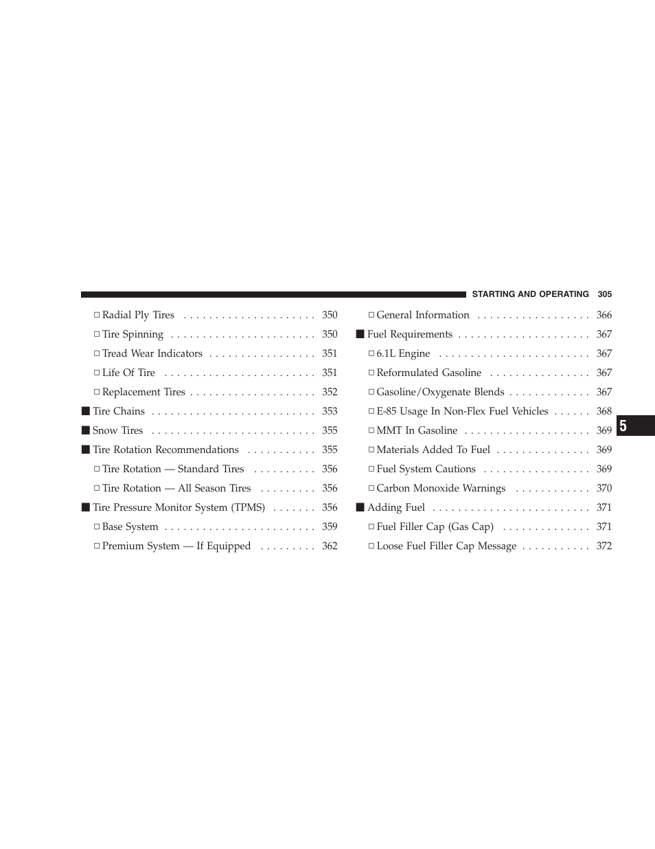 Chrysler 2009 300 SRT User Manual | Page 307 / 493