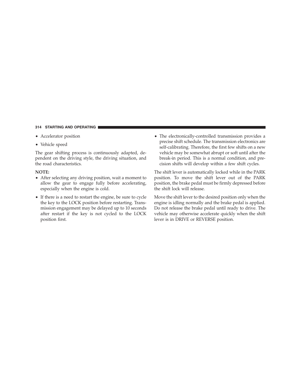 Chrysler 2009 300 SRT User Manual | Page 316 / 493