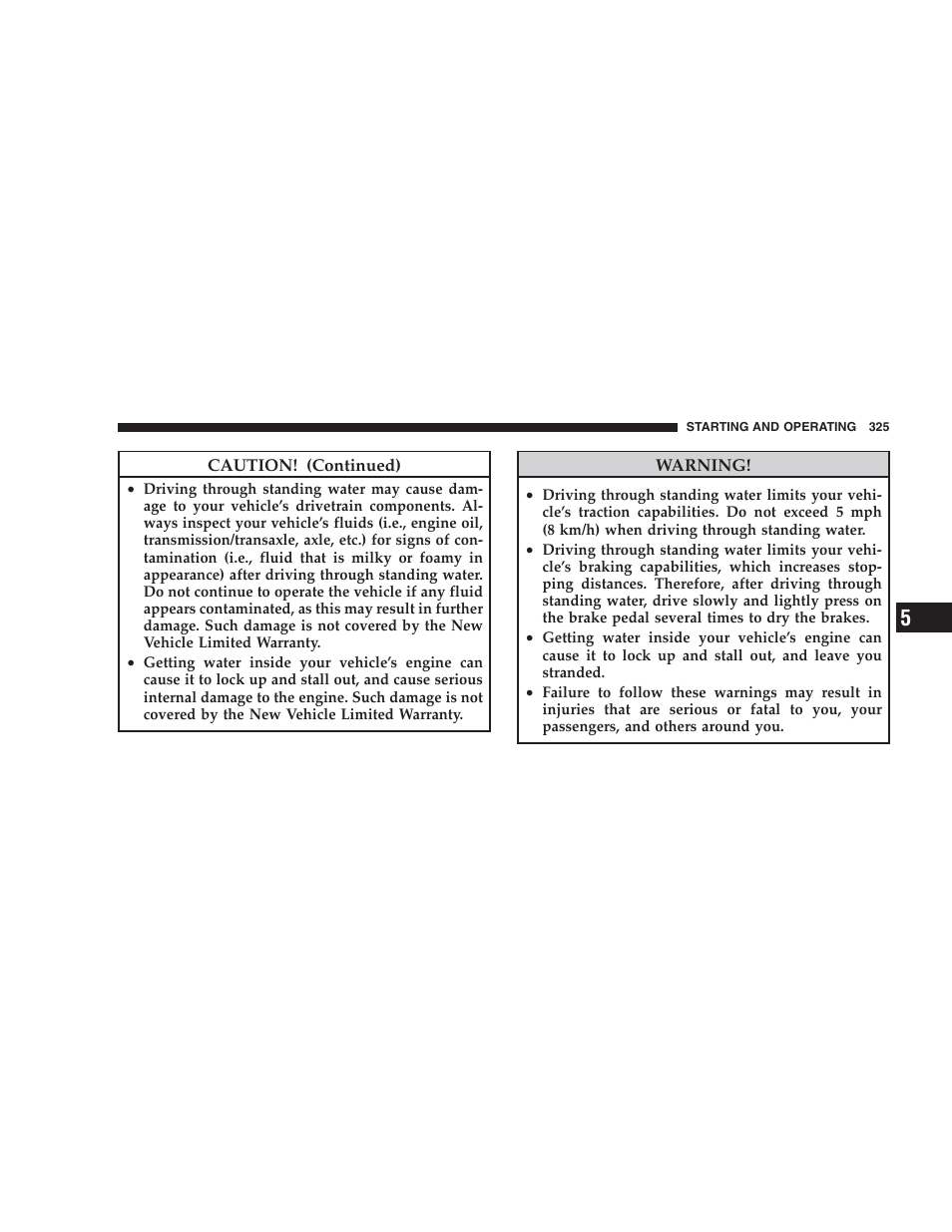 Chrysler 2009 300 SRT User Manual | Page 327 / 493