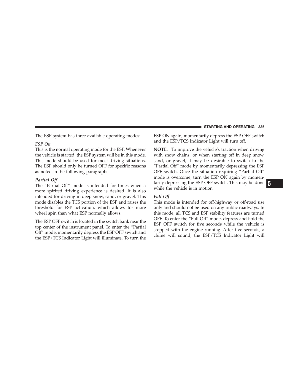 Chrysler 2009 300 SRT User Manual | Page 337 / 493