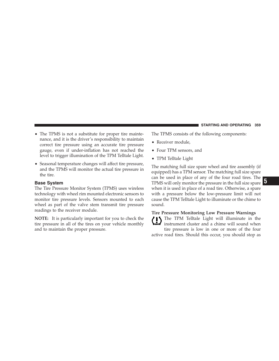 Base system | Chrysler 2009 300 SRT User Manual | Page 361 / 493