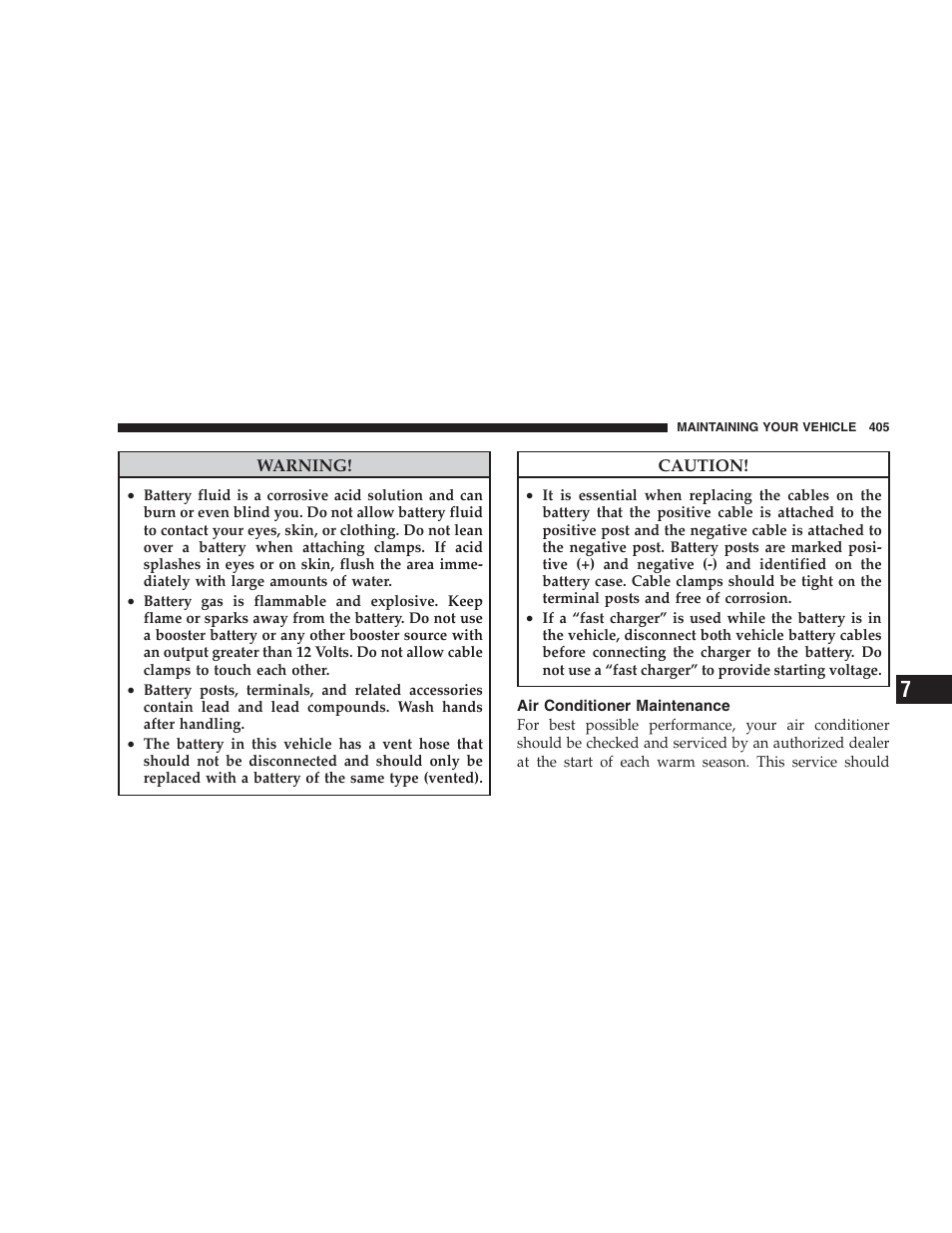 Air conditioner maintenance | Chrysler 2009 300 SRT User Manual | Page 407 / 493