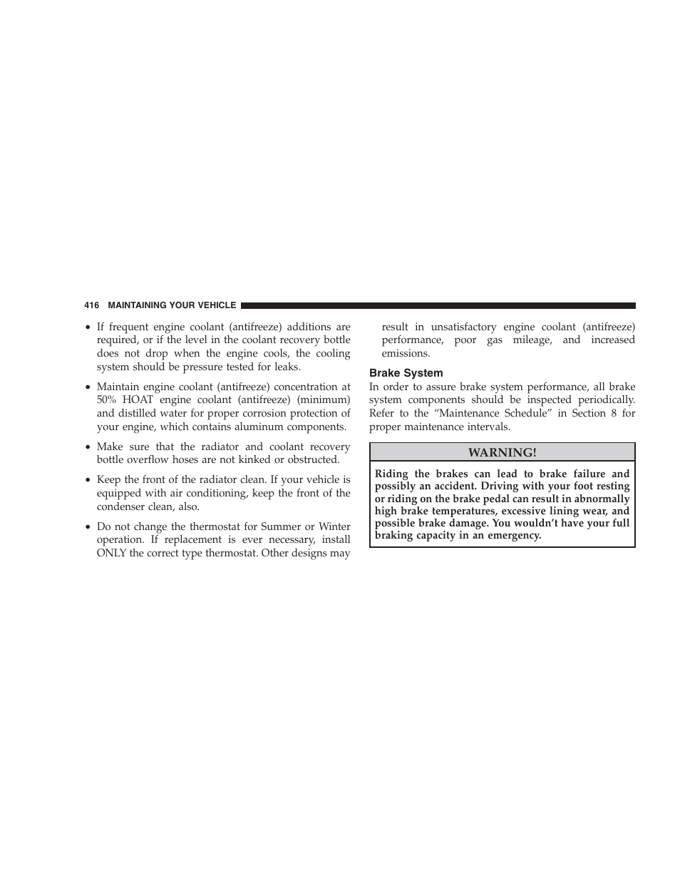 Brake system | Chrysler 2009 300 SRT User Manual | Page 418 / 493