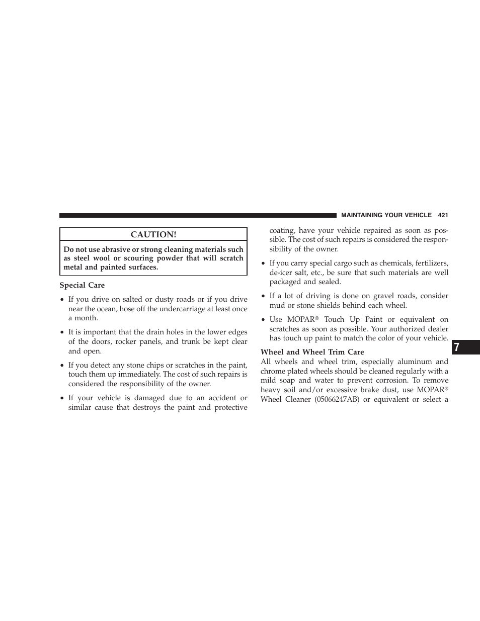 Chrysler 2009 300 SRT User Manual | Page 423 / 493