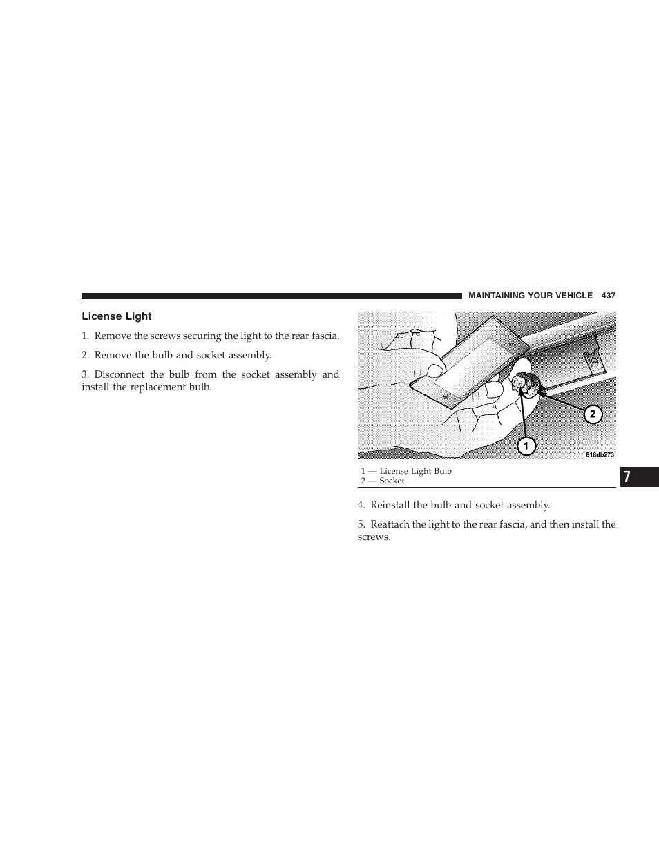 License light | Chrysler 2009 300 SRT User Manual | Page 439 / 493