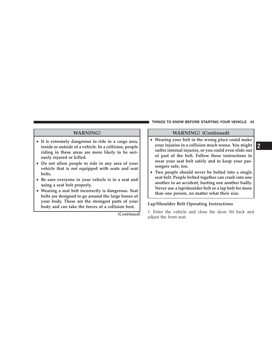 Chrysler 2009 300 SRT User Manual | Page 45 / 493