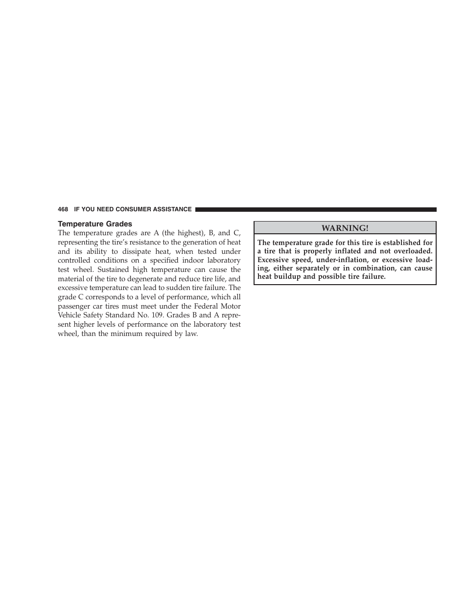 Temperature grades | Chrysler 2009 300 SRT User Manual | Page 470 / 493