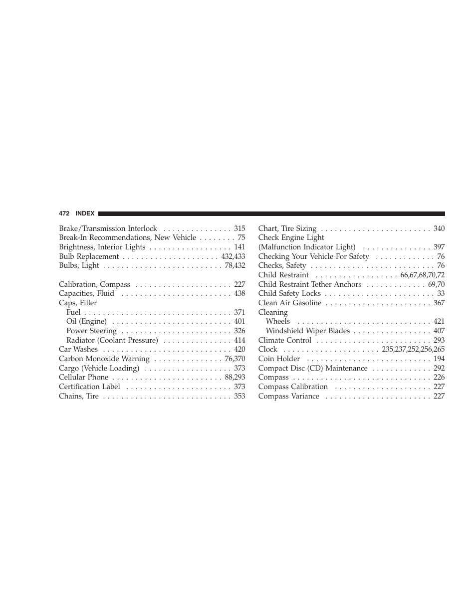 Chrysler 2009 300 SRT User Manual | Page 474 / 493