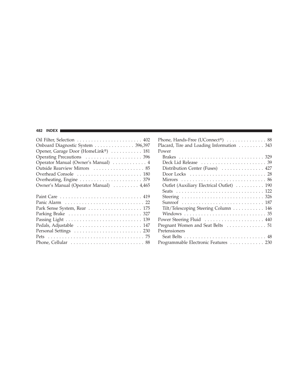 Chrysler 2009 300 SRT User Manual | Page 484 / 493