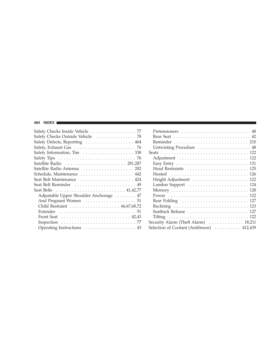 Chrysler 2009 300 SRT User Manual | Page 486 / 493