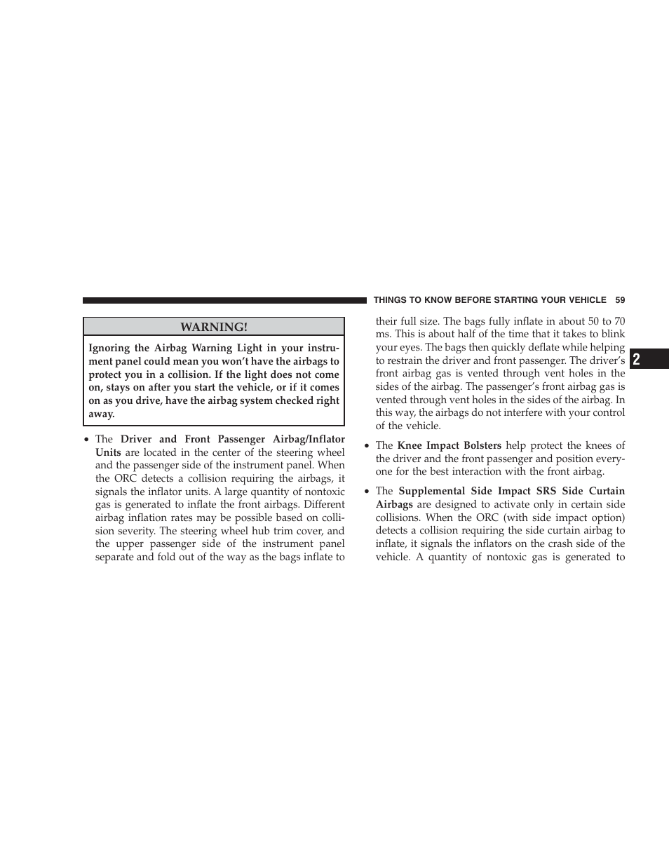 Chrysler 2009 300 SRT User Manual | Page 61 / 493