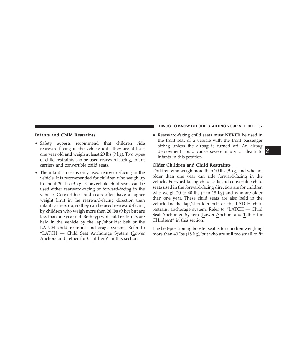 Chrysler 2009 300 SRT User Manual | Page 69 / 493