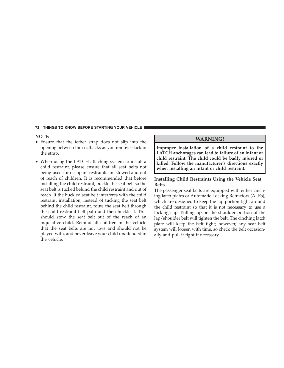 Chrysler 2009 300 SRT User Manual | Page 74 / 493