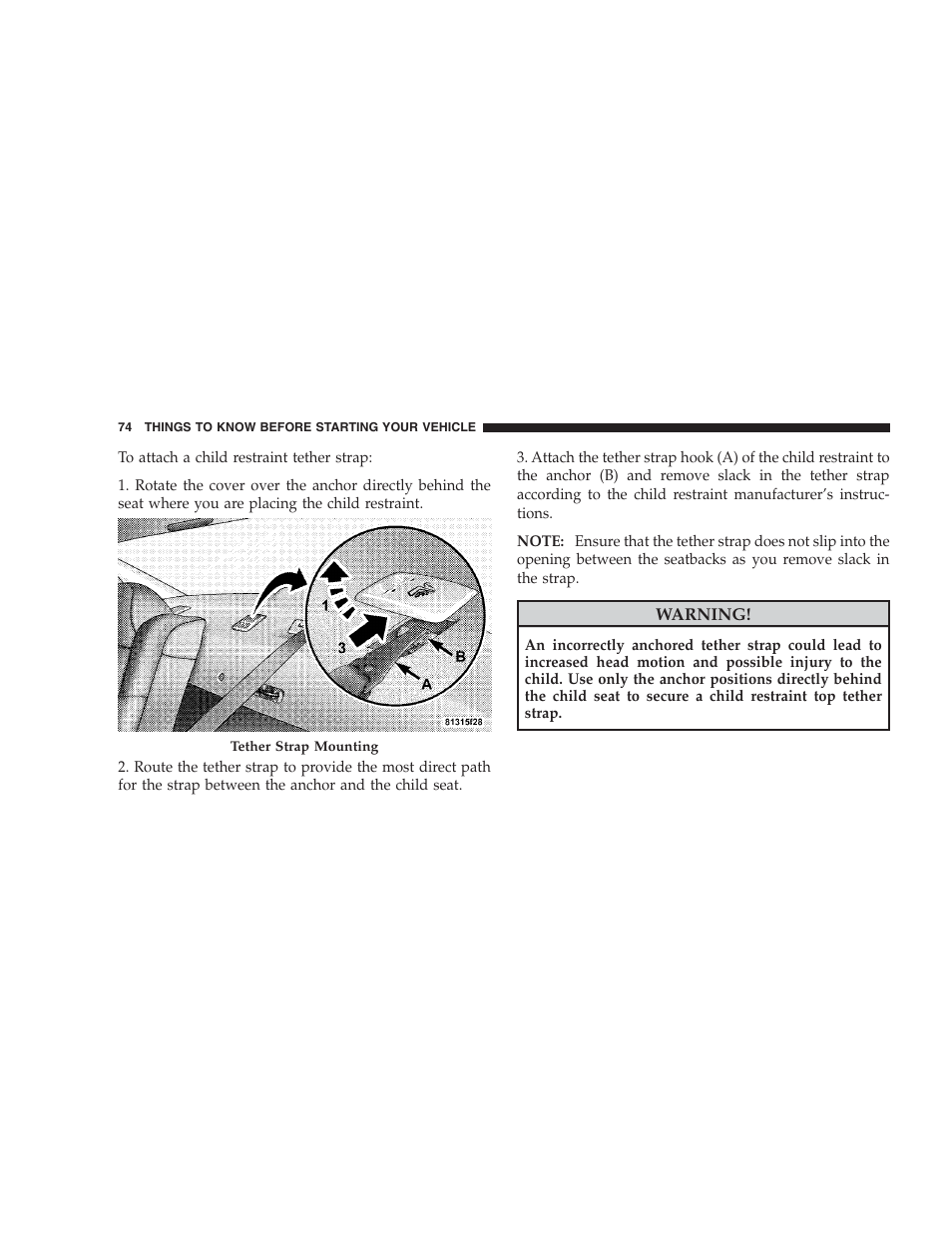Chrysler 2009 300 SRT User Manual | Page 76 / 493