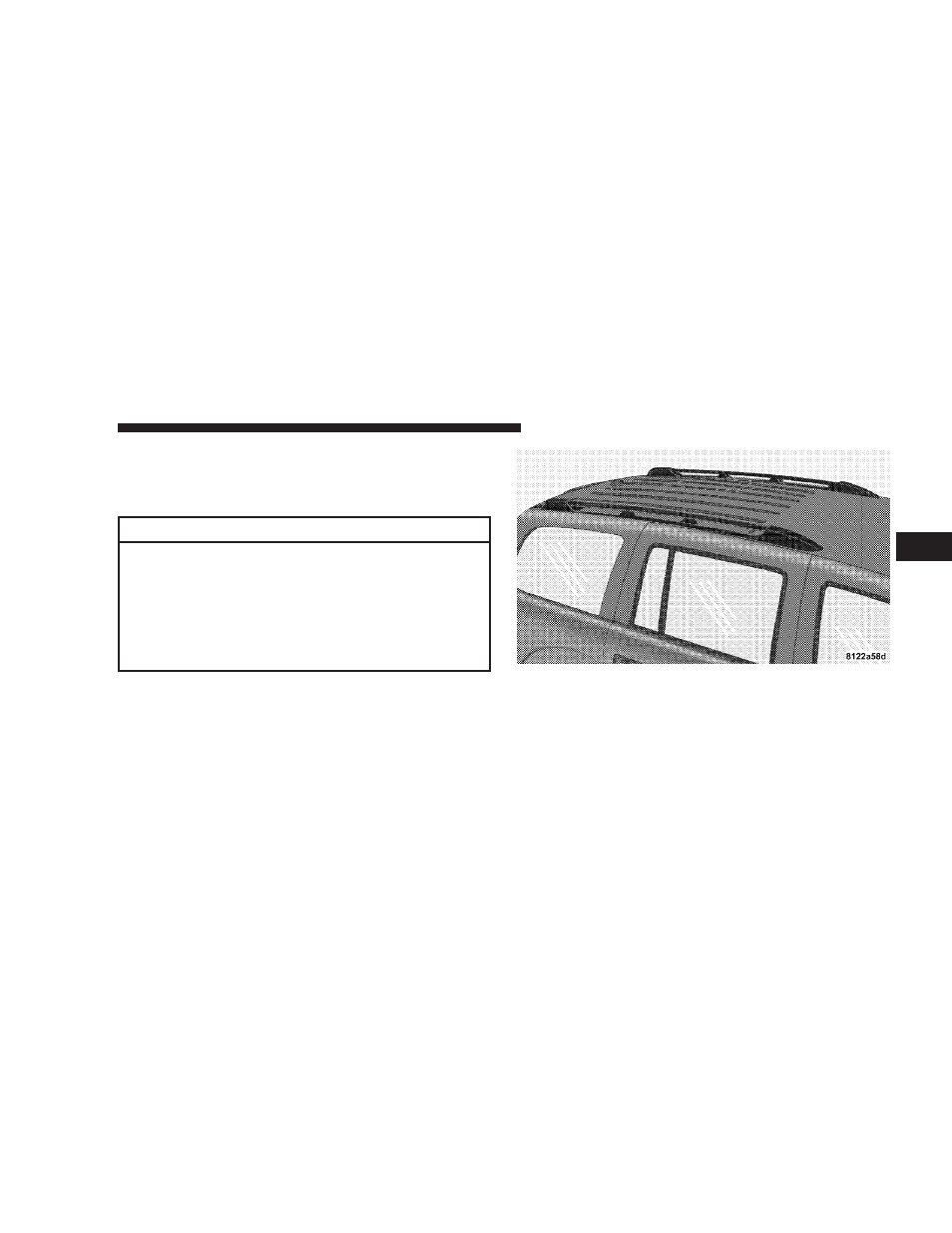 Factory installed roof luggage rack | Chrysler 2009 Aspen - Owner Manual User Manual | Page 199 / 481
