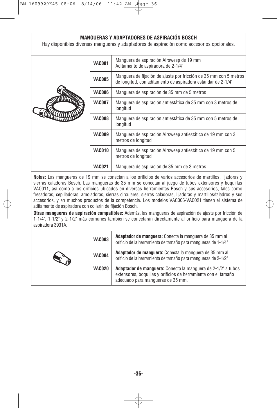 Bosch 3931A User Manual | Page 36 / 40
