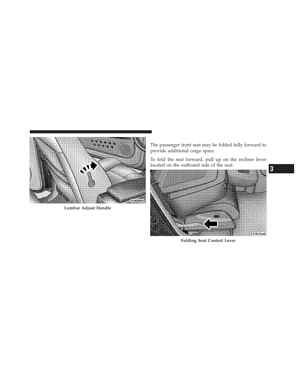 Folding front passenger seat - if equipped | Chrysler 2009 PT Cruiser - Owner Manual User Manual | Page 115 / 410