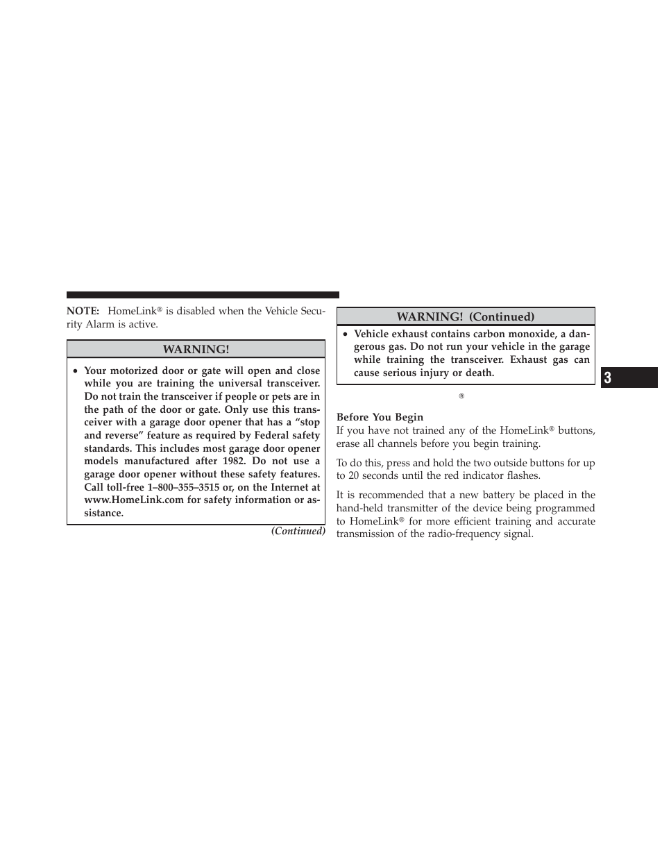 Programming homelink | Chrysler 2009 PT Cruiser - Owner Manual User Manual | Page 139 / 410