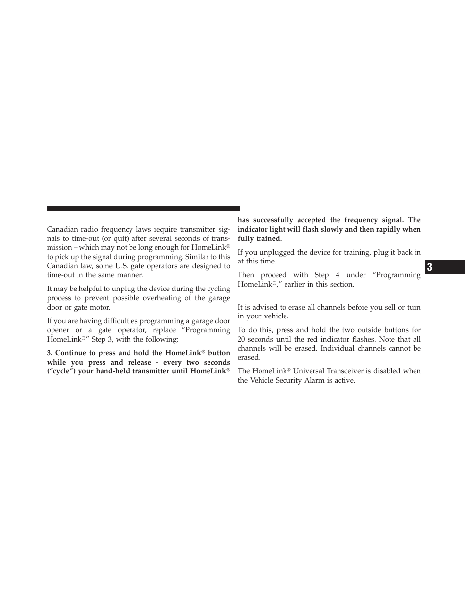 Gate operator/canadian programming, Security | Chrysler 2009 PT Cruiser - Owner Manual User Manual | Page 143 / 410