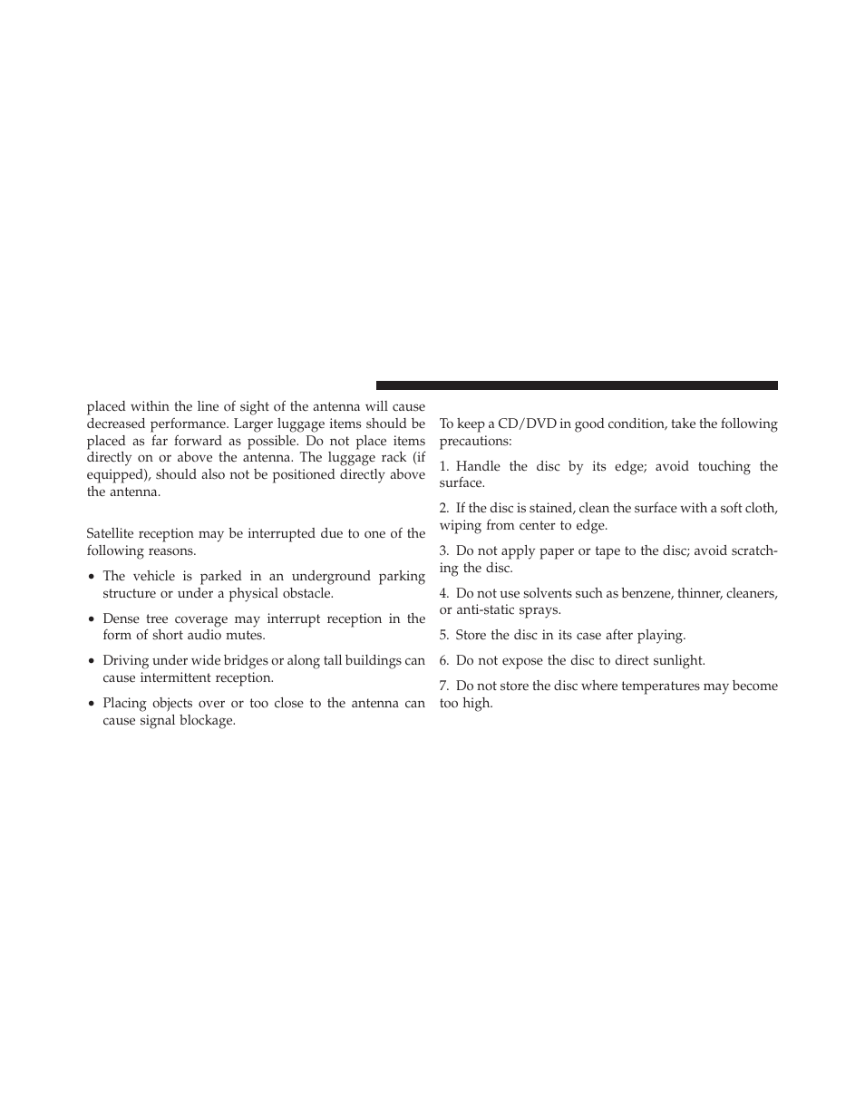 Reception quality, Cd/dvd maintenance | Chrysler 2009 PT Cruiser - Owner Manual User Manual | Page 214 / 410