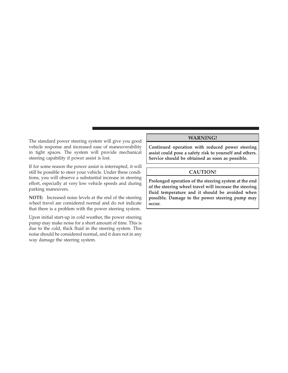 Power steering | Chrysler 2009 PT Cruiser - Owner Manual User Manual | Page 242 / 410