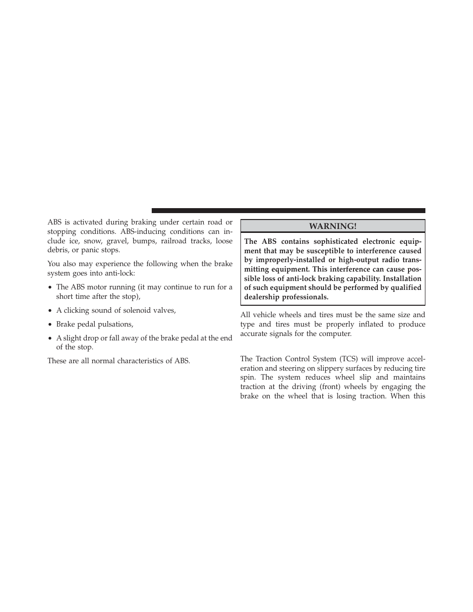 Traction control system - if equipped | Chrysler 2009 PT Cruiser - Owner Manual User Manual | Page 248 / 410