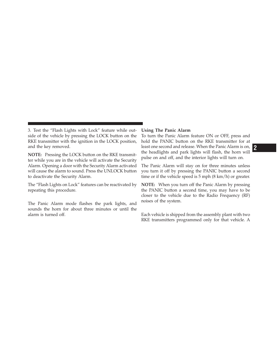 Panic alarm, To program additional transmitters | Chrysler 2009 PT Cruiser - Owner Manual User Manual | Page 25 / 410