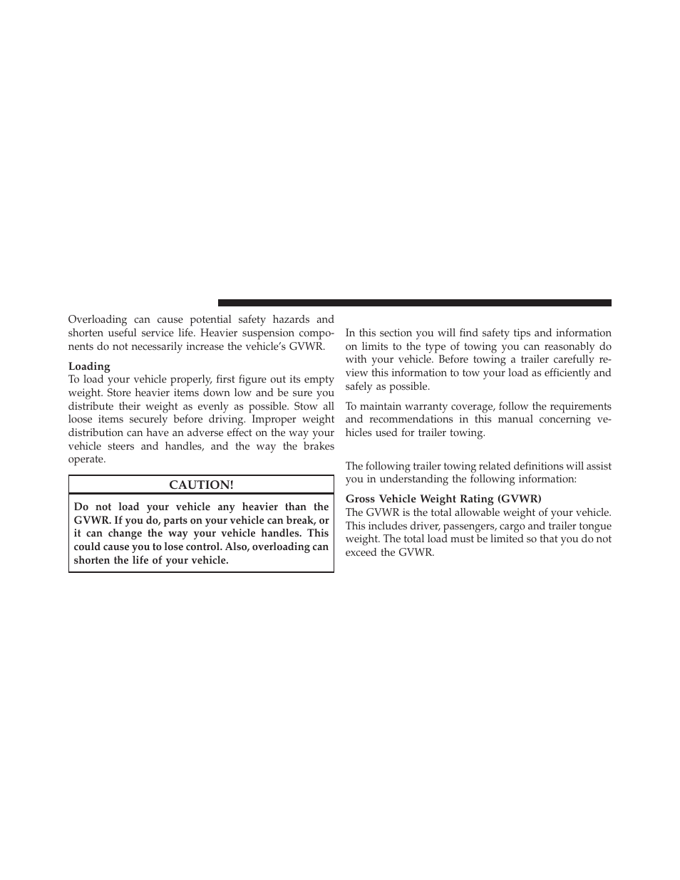 Trailer towing, Common towing definitions | Chrysler 2009 PT Cruiser - Owner Manual User Manual | Page 280 / 410