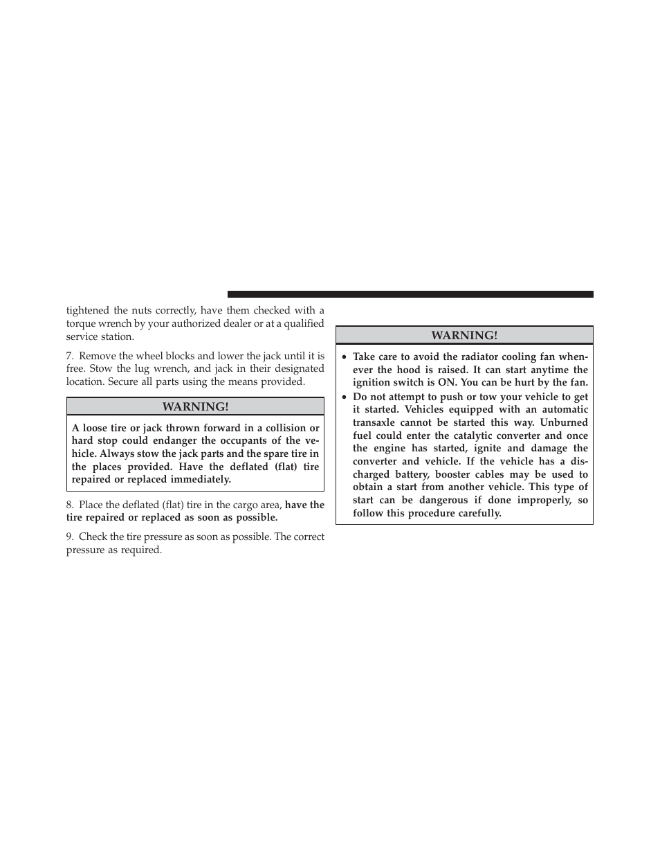 Jump-starting procedures | Chrysler 2009 PT Cruiser - Owner Manual User Manual | Page 302 / 410