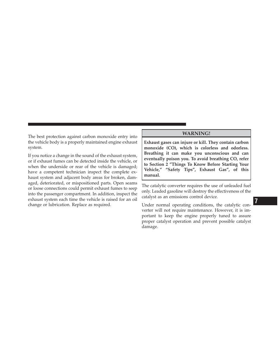 Exhaust system | Chrysler 2009 PT Cruiser - Owner Manual User Manual | Page 323 / 410