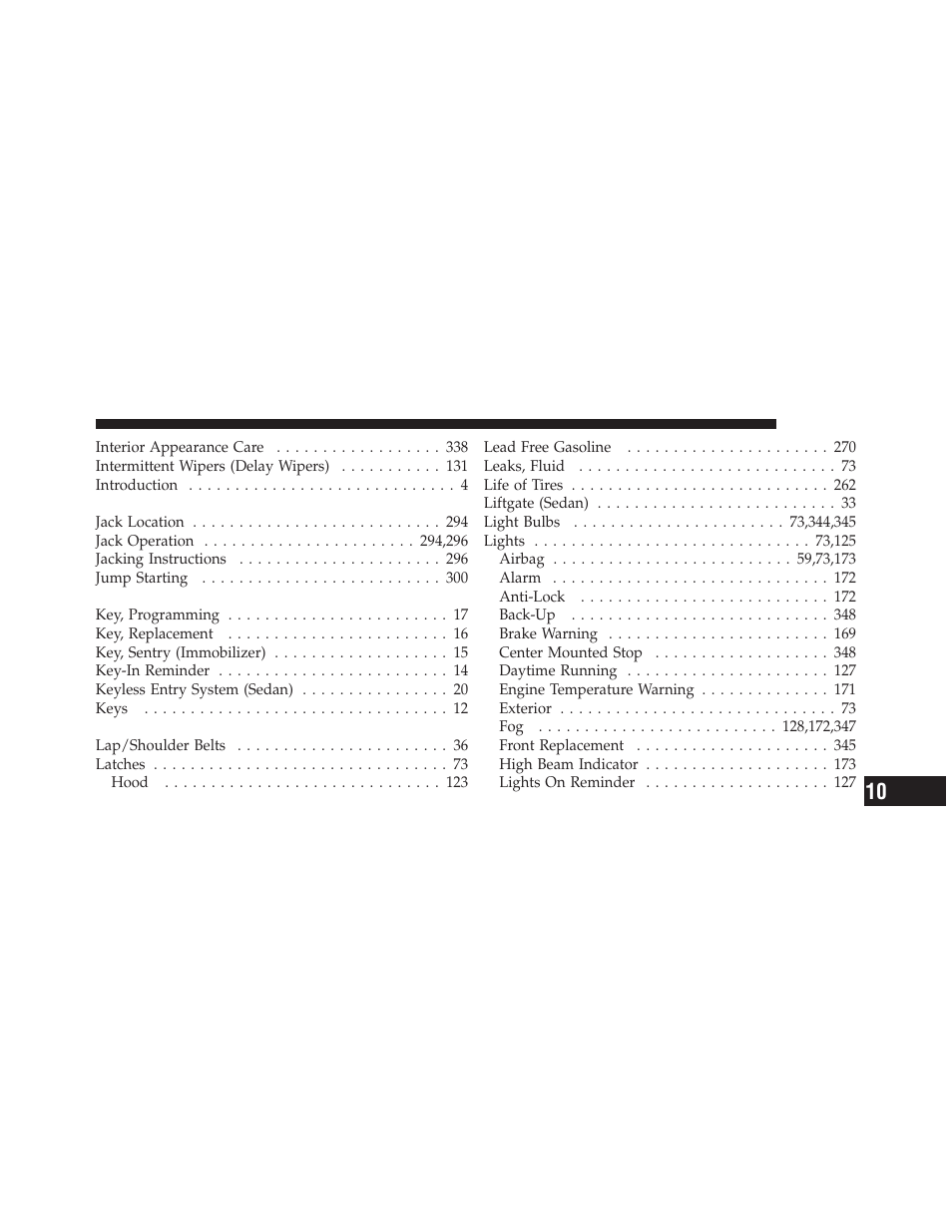 Chrysler 2009 PT Cruiser - Owner Manual User Manual | Page 399 / 410