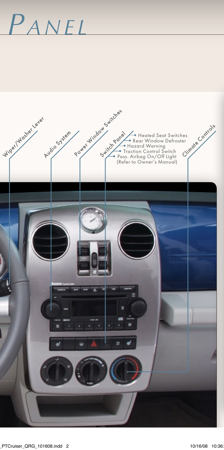 A n e l | Chrysler 2009 PT Cruiser - Quick Reference Guide User Manual | Page 3 / 12