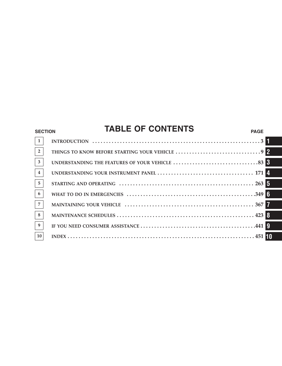Chrysler 2009 Sebring Sedan - Owner Manual User Manual | Page 3 / 474
